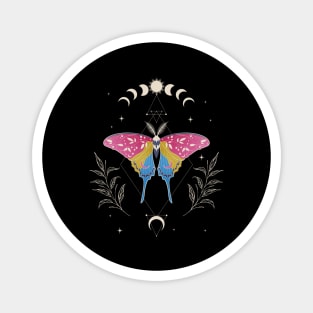 Pansexual Luna Moth Celestial Cottagecore LGBT Pride Flag Magnet